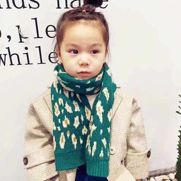 SHISKY 子供服 キッズ マフラー レオパード柄 ロングマフラー
