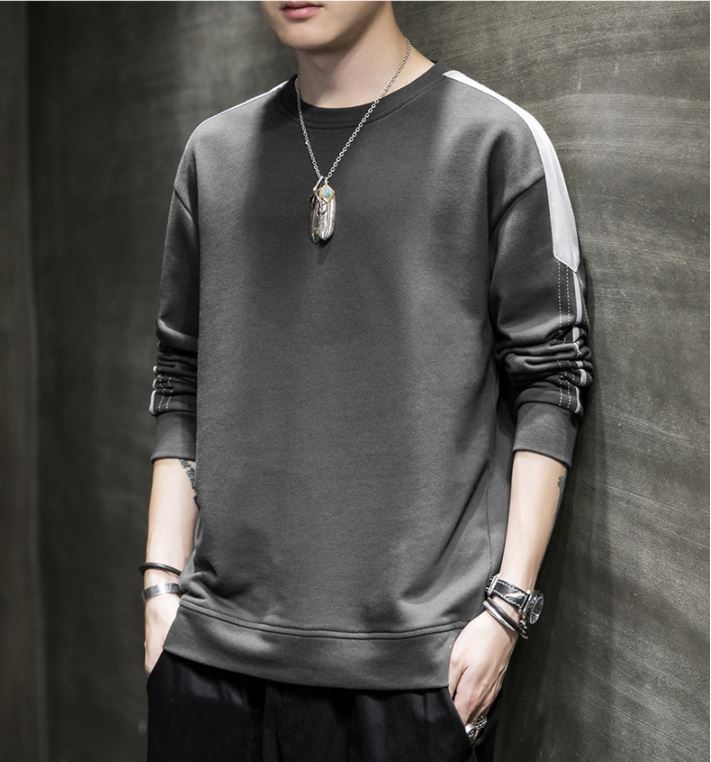 メンズ トレーナー ゆったり プルオーバー サイドライン M00567 Amazon.co.jp: [hxsonw] トレーナー メンズ Tシャツ 長袖 大きい