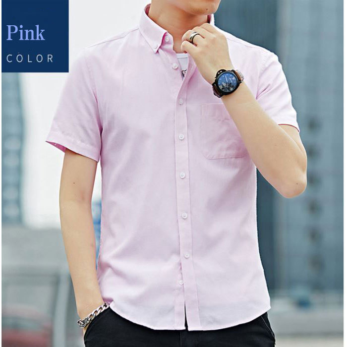 半袖 シャツ 無地 ビックサイズ 4色カラー ビジネス カジュアル メンズ