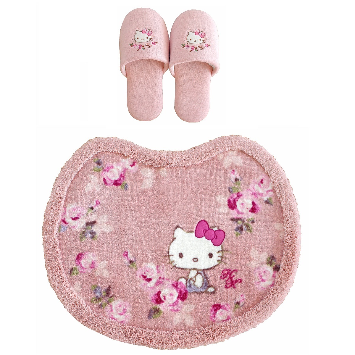 【ピンクサファイア様☆専用】Duffy トイレマットスリッパセット オカ ハローキティ トイレマット スリッパ 2点 セット ピンク U