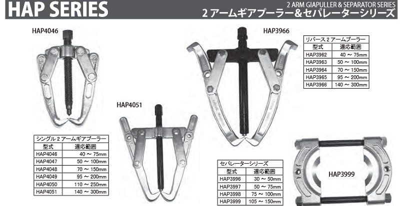 ハスコー リバース2アームプーラー HAP3965 : m-has-hap3965 : Pro