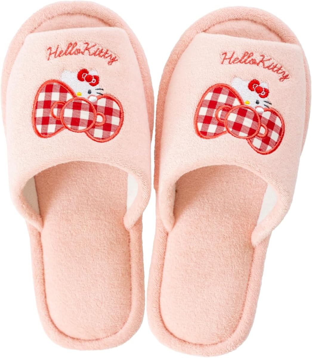 ハローキティ スリッパ 花モチーフ付き ハローキティ スリッパ 花モチーフ付き ハローキティ キッズスリッパ