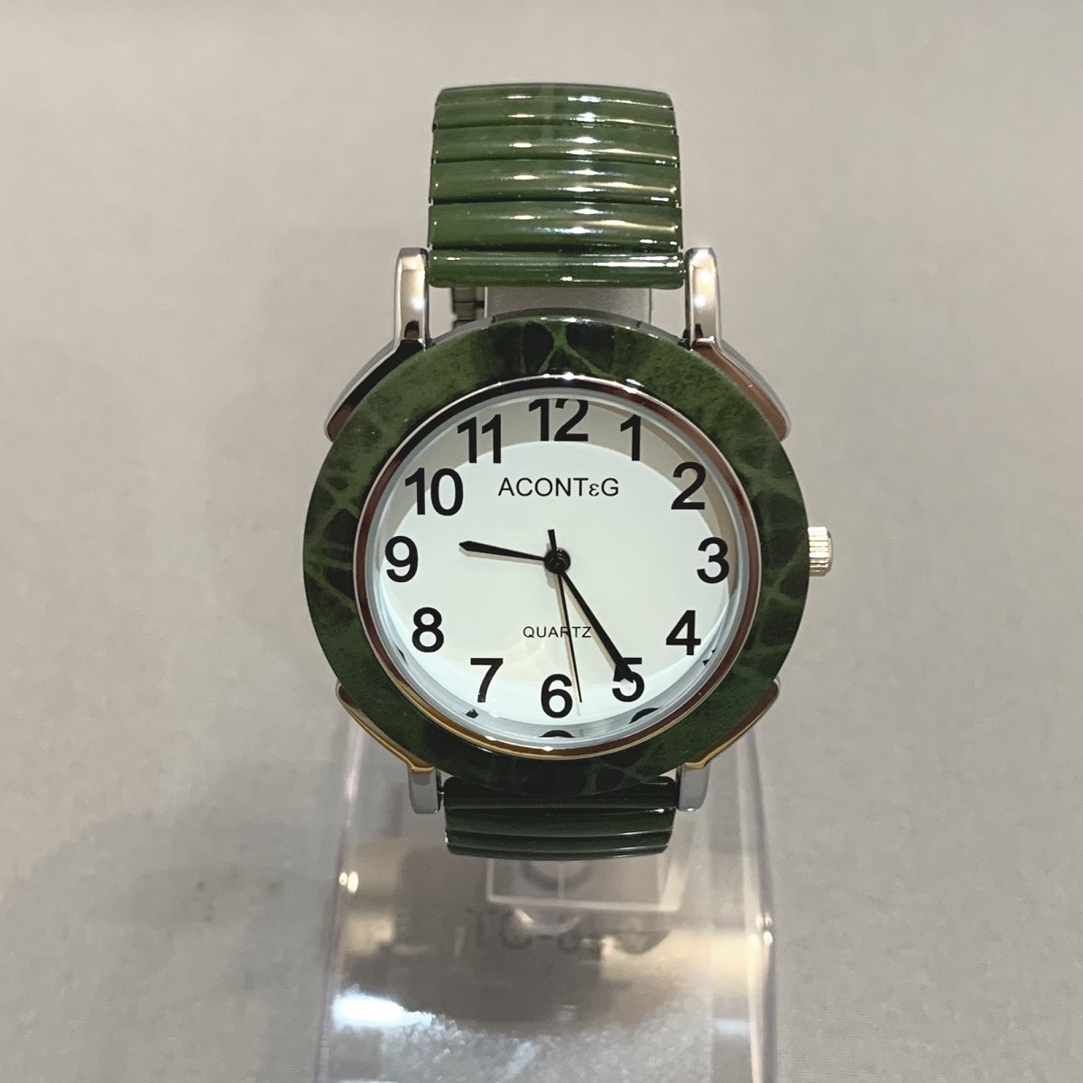 腕時計 レディース ファッションウオッチ ブレスレットウォッチ 日本製 ムーブメント グリーン ブルー ジャバラ｜pvd1｜02