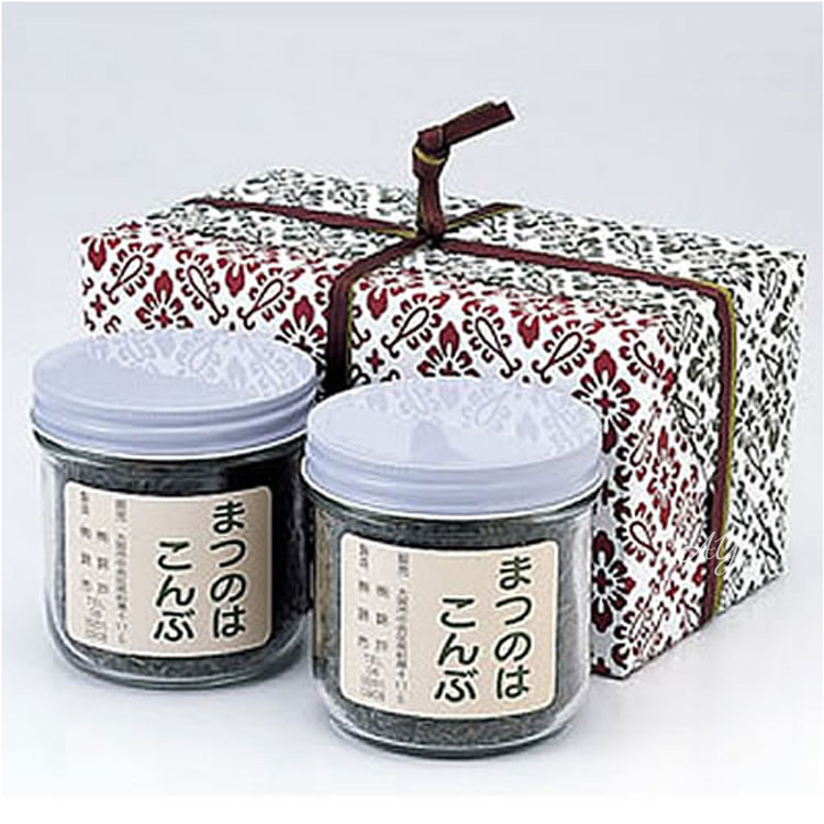 送料無料】花錦戸 まつのはこんぶ 瓶入り 145g×2 すっぽん出汁 ギフト