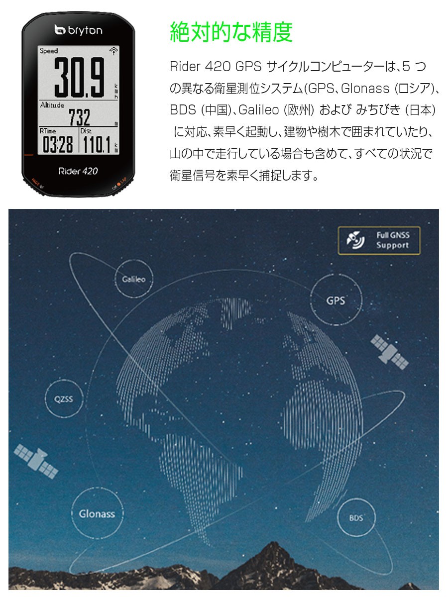 bryton（ブライトン） Rider420T ケイデンス・心拍センサー付属 bryton