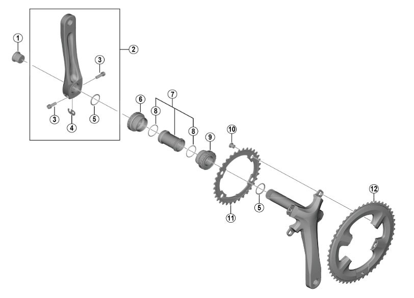 シマノ（SHIMANO） FC-RS510 クランクセット 50×34T 11S 105 SHIMANO
