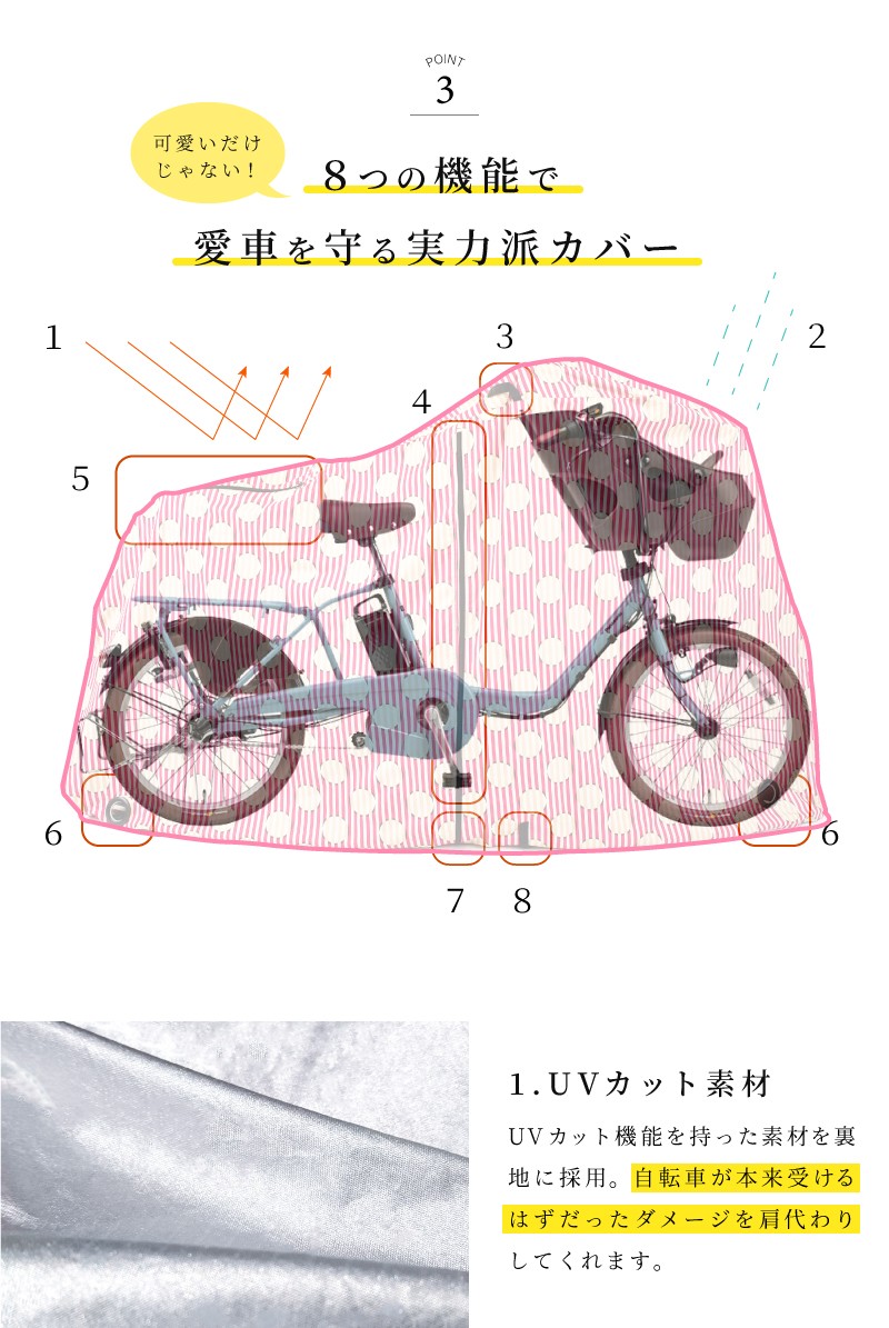 サイクルカバー 和柄 可愛い オシャレ BIKOT 台風対策