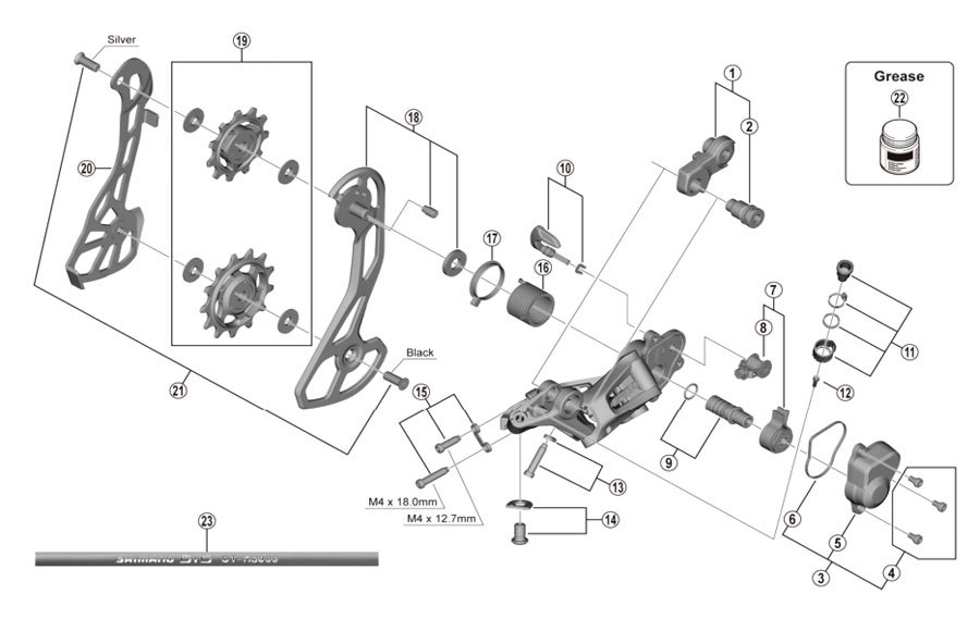 シマノ RD-RX810 リアディレーラー ミドルケージ 最大34T 11S シマノ RD-RX810 リアディレーラー ミドルケージ 最大34T 11S