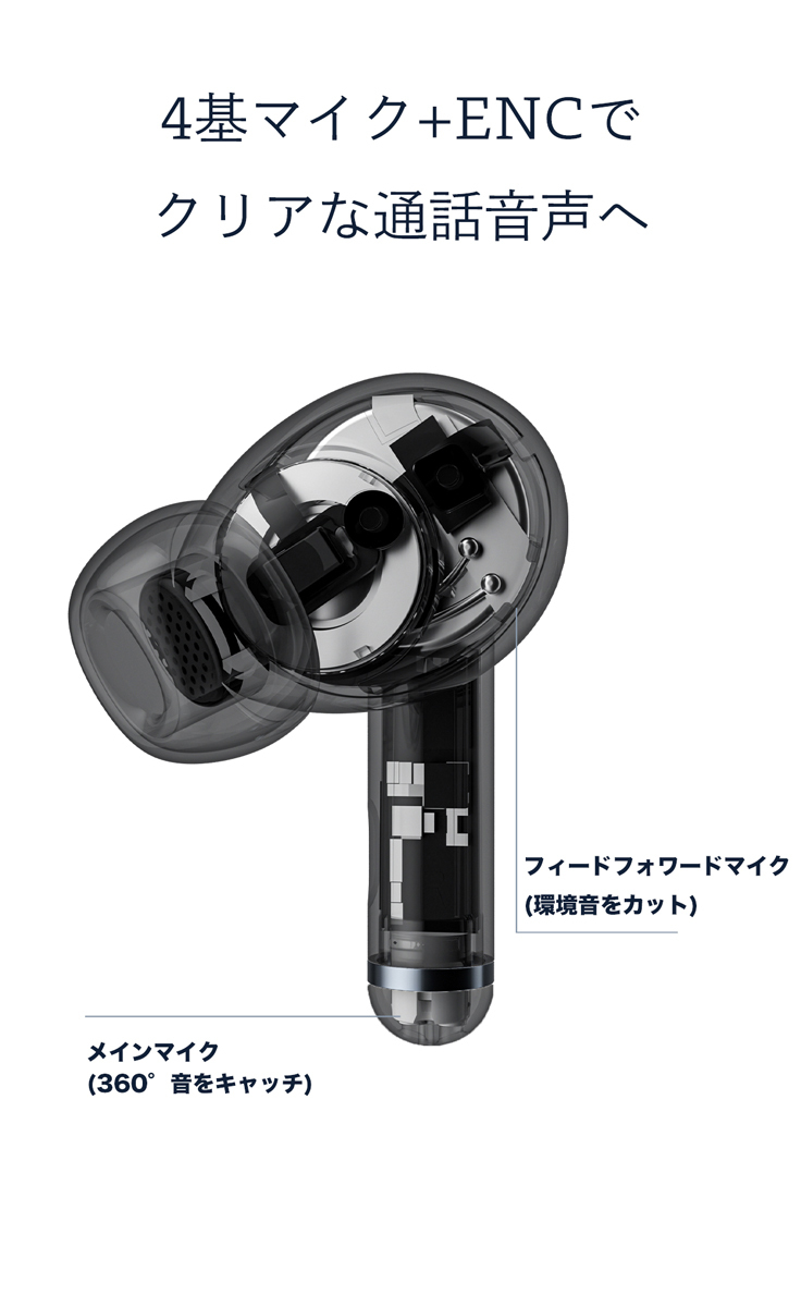 ワイヤレスイヤホン QCY HT03 アクティブノイズキャンセリング ANC Bluetooth 5.1 iPhone Android 高音質 両耳  片耳 マイク 通話 外部音取り込み 重低音 : qcy-ht03 : MiLink Yahoo!ショップ - 通販 - Yahoo!ショッピング