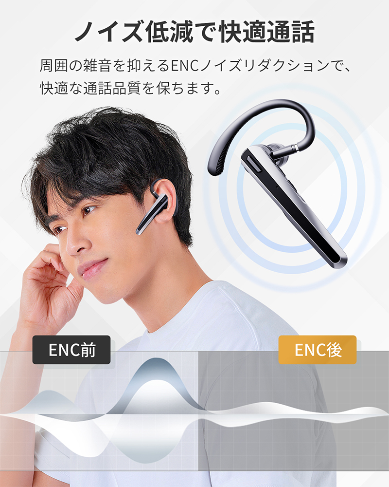 MiLink 【セール】OWS ワイヤレスイヤホン T9 耳掛け式イヤホン イヤー