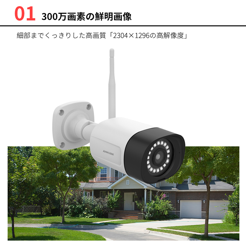 ネットワークカメラ JA-PJ2031W 屋外 室内 小型 家庭用 動作探知