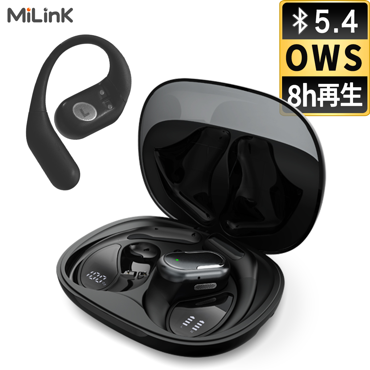 OWS ワイヤレスイヤホン T5 耳掛け式イヤホン イヤーフック