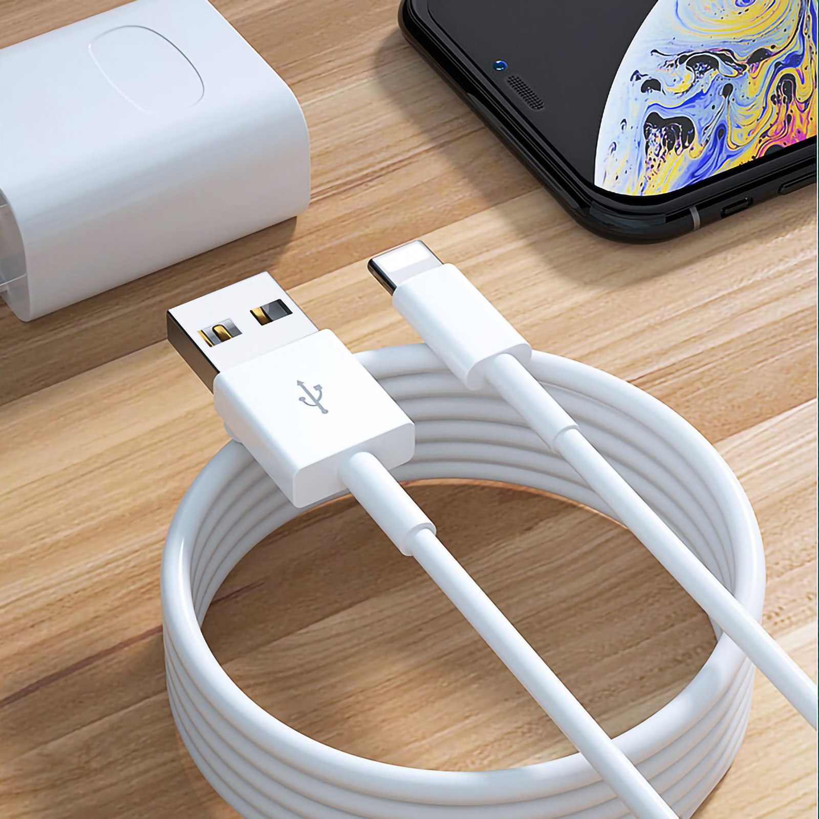 お取り寄せ】 新品 iPhone ライトニングケーブル 2本 1m USB 充電器 純正品質