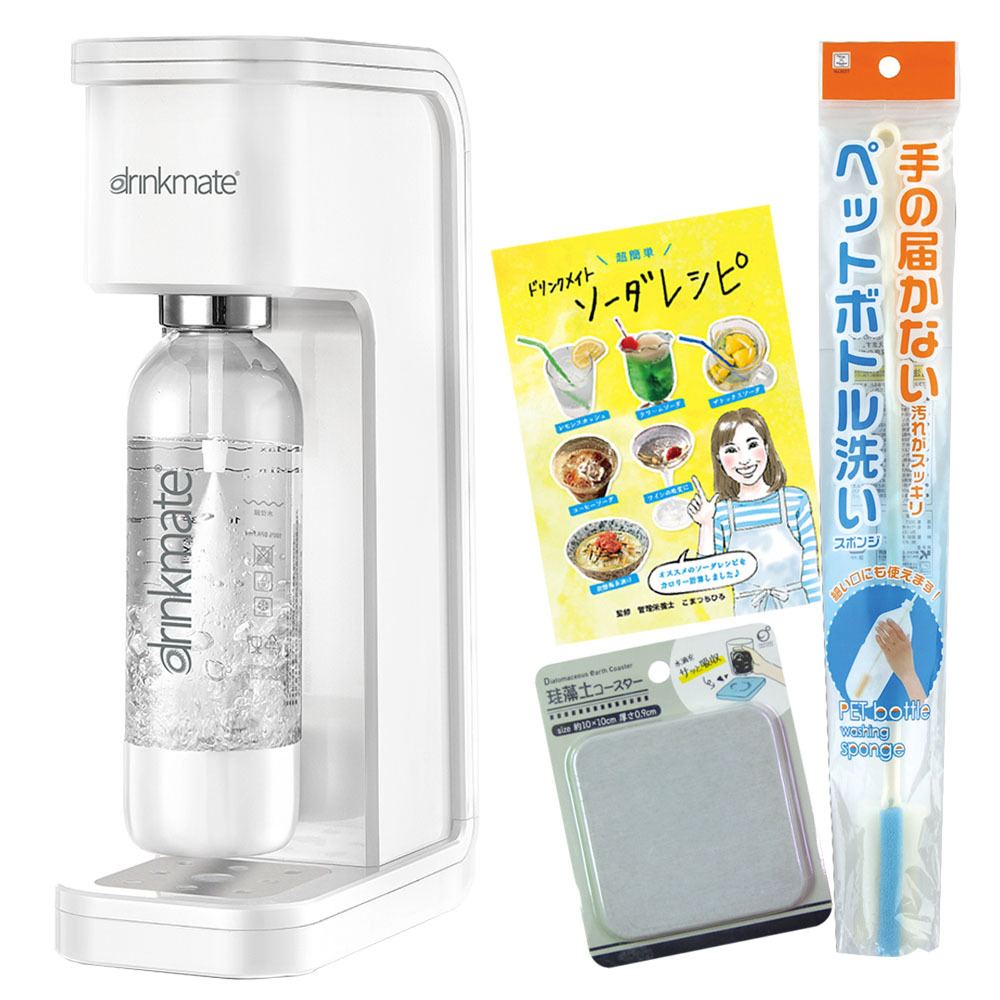 ドリンクメイト マグナムスマート 炭酸水メーカー 洗浄スポンジ 珪藻土コースター 管理栄養士監修 当店限定オリジナル レシピ セット Drm1003 Drm1004 99 Qol倶楽部 通販 Yahoo ショッピング