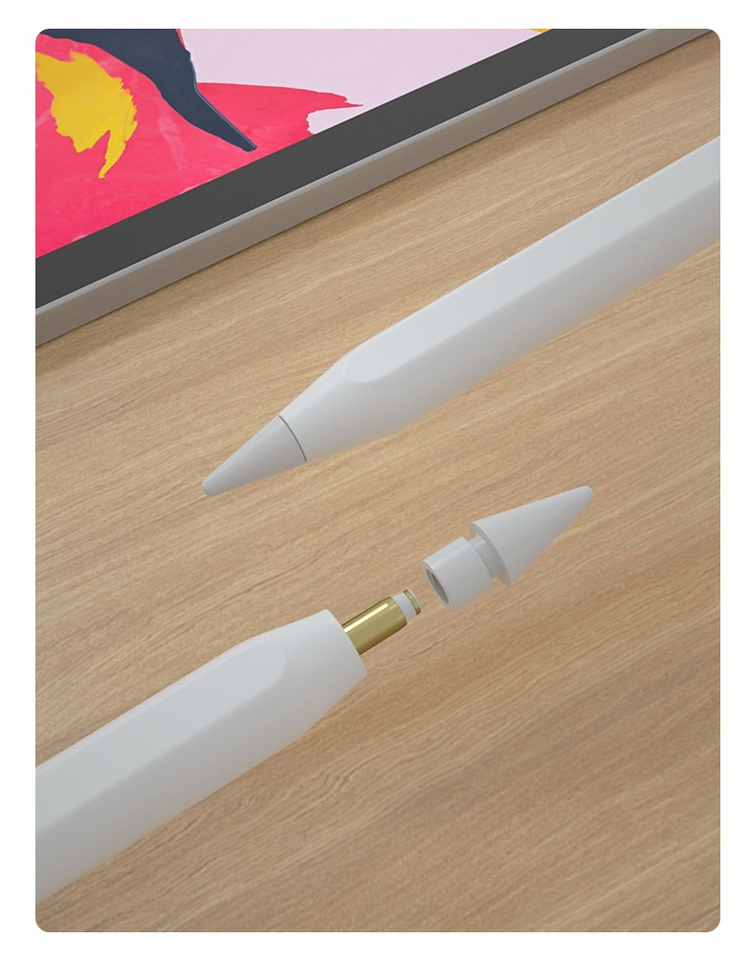 Apple pencil 第1・２世代 アップルペンシル ペン先 交換 白 1個