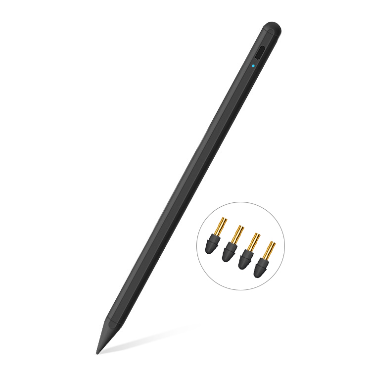 タッチペン iPad ペンシル 極細 スタイラスペン iPad 第10世代 9876 Air5 mini6 Pro 12.9 11インチ 超高感度Type-C充電 磁気 パームリジェクション