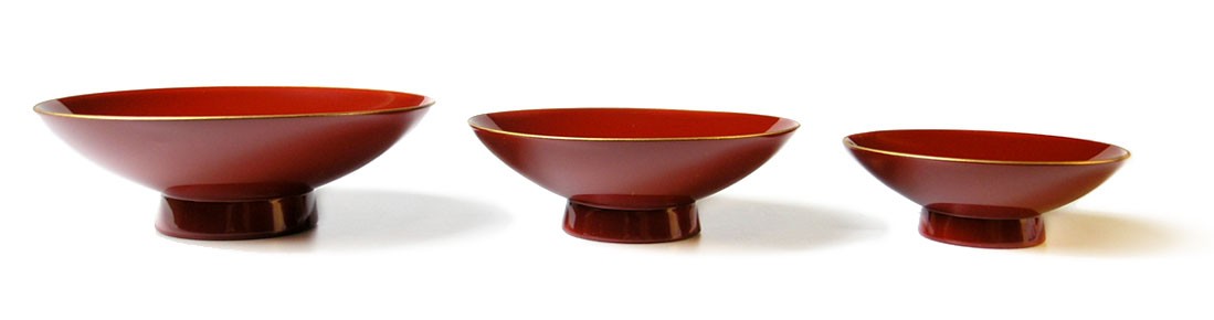 盃 木製漆塗り 三つ組盃（さかずき） : 漆器久太郎 - 通販 - Yahoo