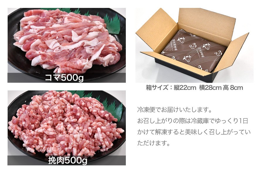 極豚コマ・挽肉セット