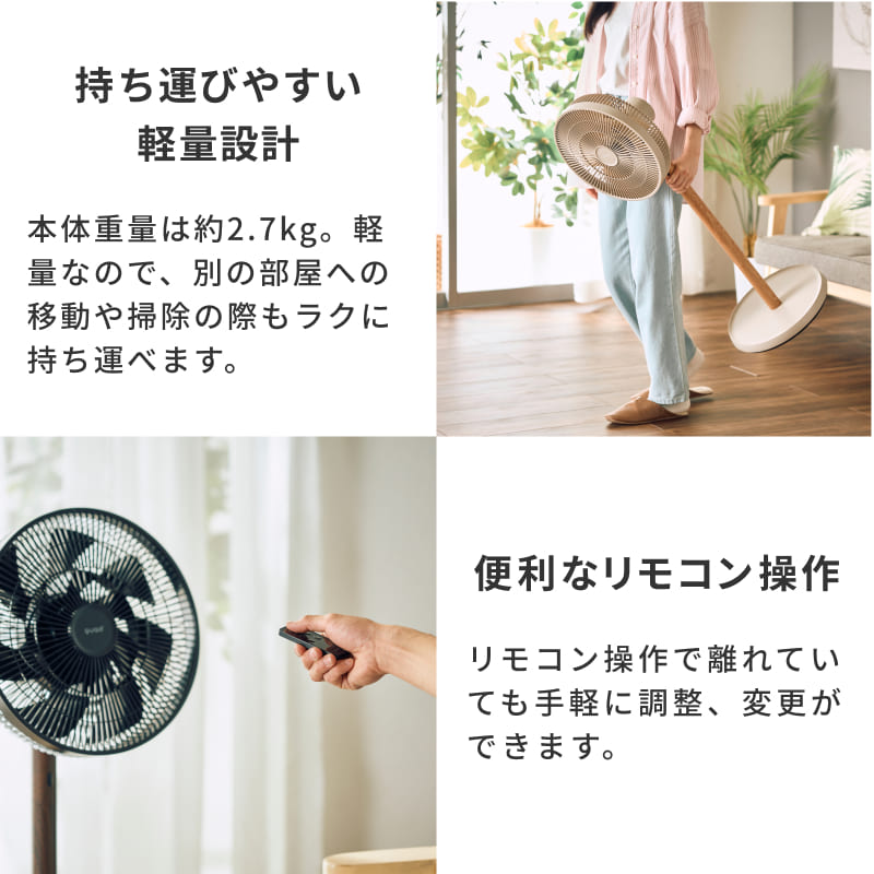 QUADS（クワッズ） 公式 二重14枚羽根 DC スマート リビングファン