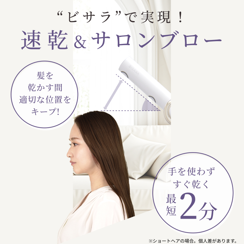 BISARA（ビサラ） 公式 プロ ハンズフリー スタンド ドライヤー 首振り