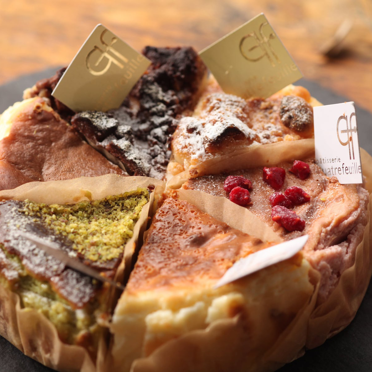バスクチーズケーキ カット 6種セット 母の日 送料無料 誕生日 バスクチーズケーキ カット 6種セット 母の日 送料無料 誕生日