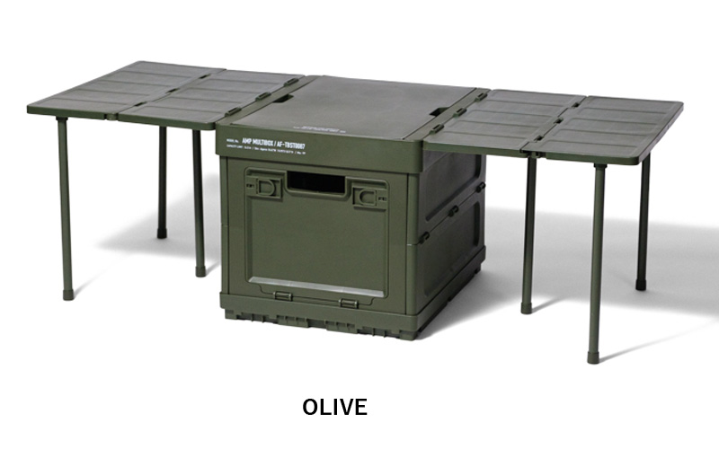 アンプマルチボックス 収納ボックス 折り畳みコンテナ 両サイドテーブル AMP MULTIBOX ペットボトル 収納 持ち運び アウトドア ...