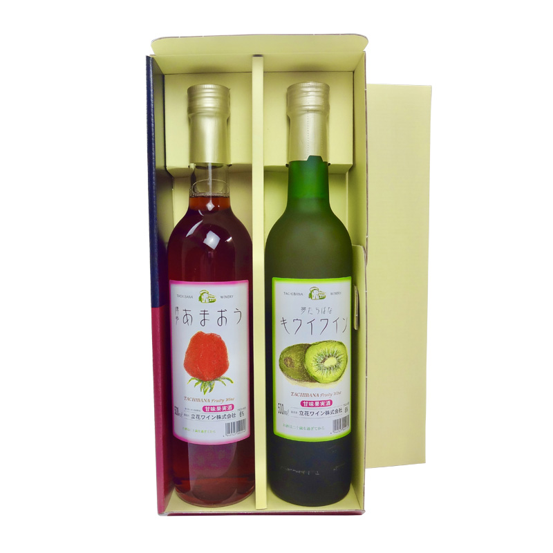 ワイン 博多 フルーツワイン 2種セット 500ml 立花ワイン キウイワイン