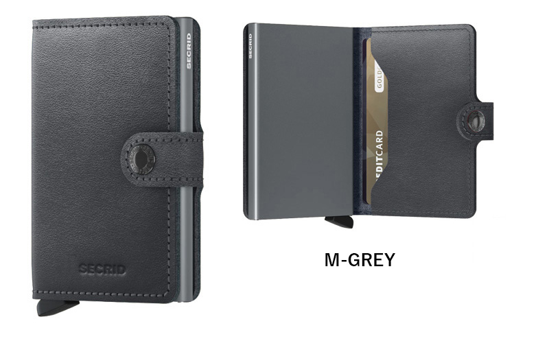 名刺入れ/定期入れ SECRID Miniwallet Matte Grey - Black SECRID 財布 メンズ レディース カードケース セクリッド ミニ
