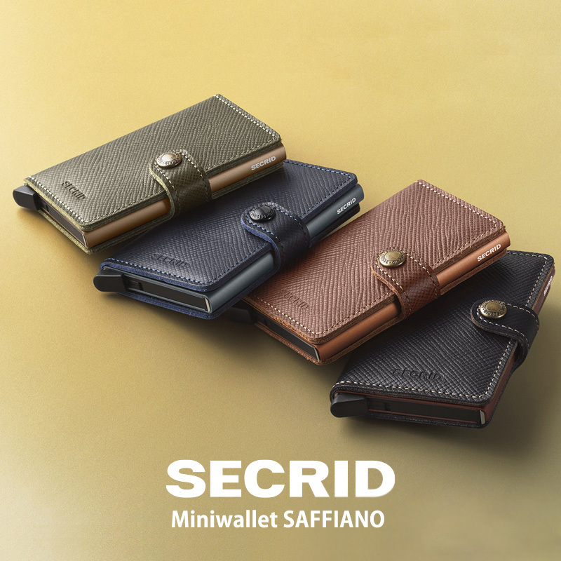 Secrid miniwallet Saffiano ミニウォレット シークリッド セクリッド ウォレット コンパクト 財布 スキミング防止　 スライド式 サフィアーノ