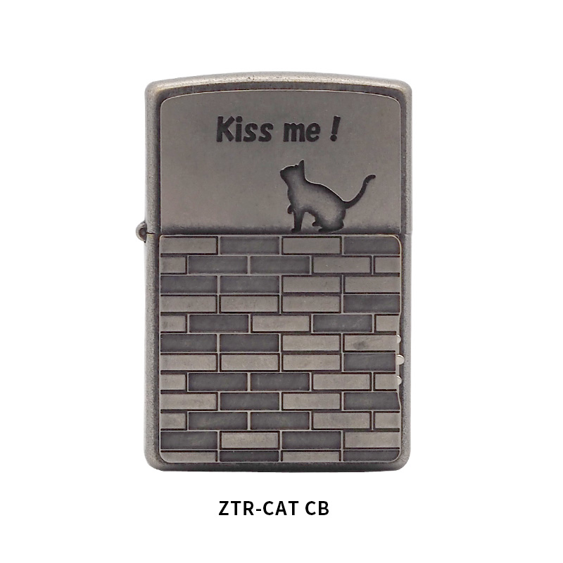 ZIPPO ジッポー キャット Kiss me cat’s　キスミーキャッツ ネコ ねこ トリックギア ZTR-CAT CB ZTR-CAT BB  かわいいジッポーオイルライター zippo ギフト｜quattroangoli｜02