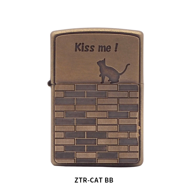 ZIPPO ジッポー キャット Kiss me cat’s　キスミーキャッツ ネコ ねこ トリックギア ZTR-CAT CB ZTR-CAT BB  かわいいジッポーオイルライター zippo ギフト｜quattroangoli｜03