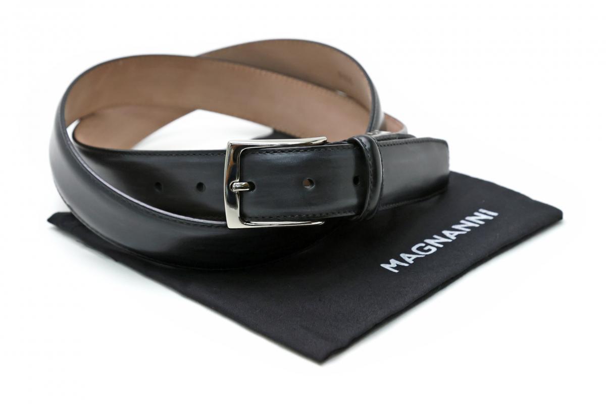 MAGNANNI マグナーニ レザーベルト ブラック 本革 スペイン製