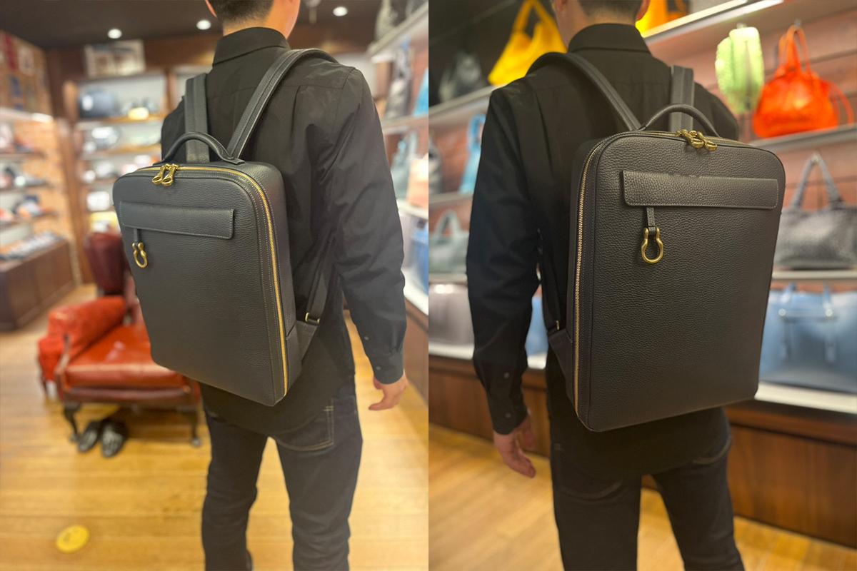 日本製 トフ&ロンドストーン 型押し革リュック ブラック TOFF&LOADSTONE トフ＆ロードストーン TOFF & LOADSTONE バッグ