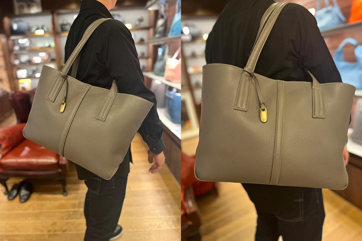 【LYN】Rockcake トートバッグ ベージュ CLASSY．4月号掲載】コロントート ライトシュリンク