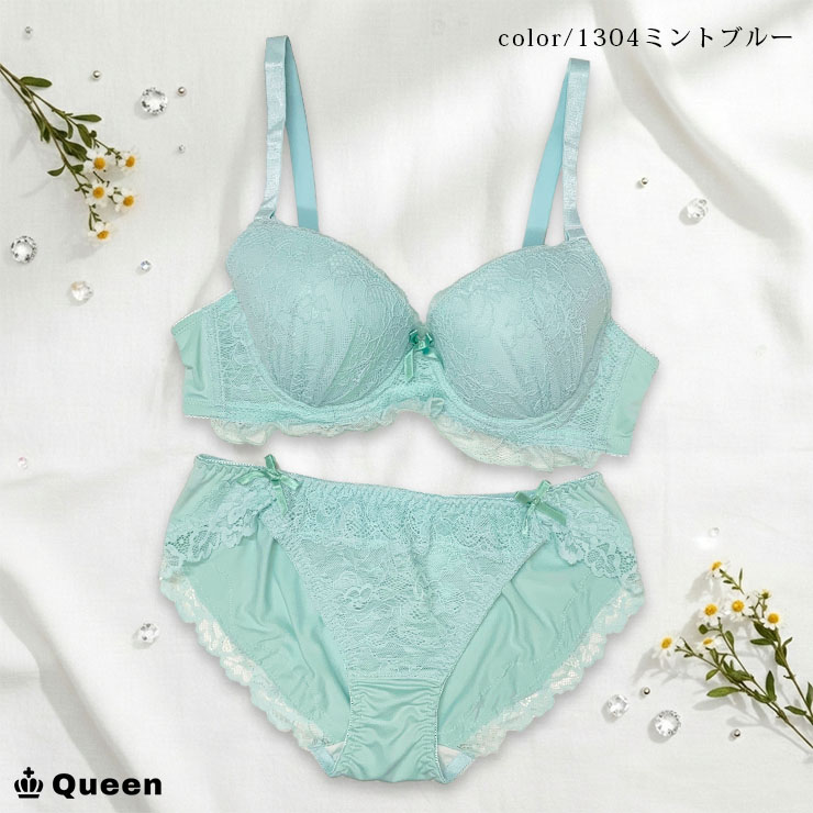 ブラジャー ショーツセット レディース 下着 大きいサイズ E80 E85 E90 E95 E100 脇高ブラ ソフトワイヤー モールドカップ |  | 09