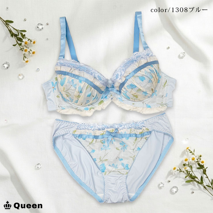 ブラジャー ショーツセット レディース 下着 大きいサイズ E80 E85 E90 E95 E100 脇高ブラ ソフトワイヤー モールドカップ |  | 13