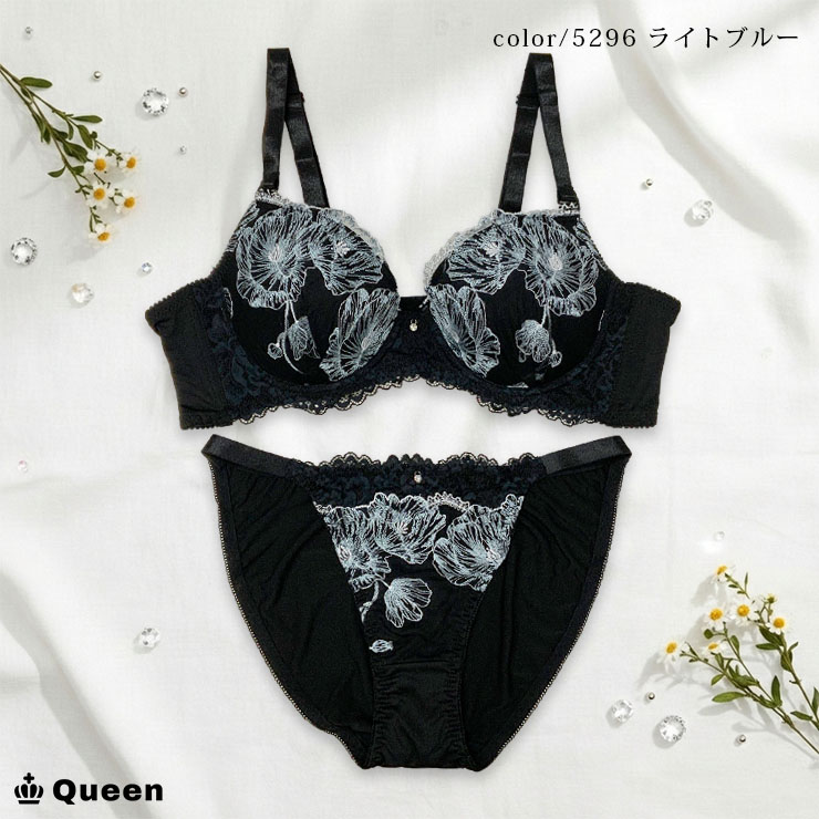 ブラショーツセット 大きいサイズ 脇高ブラジャー 下着セット モールド