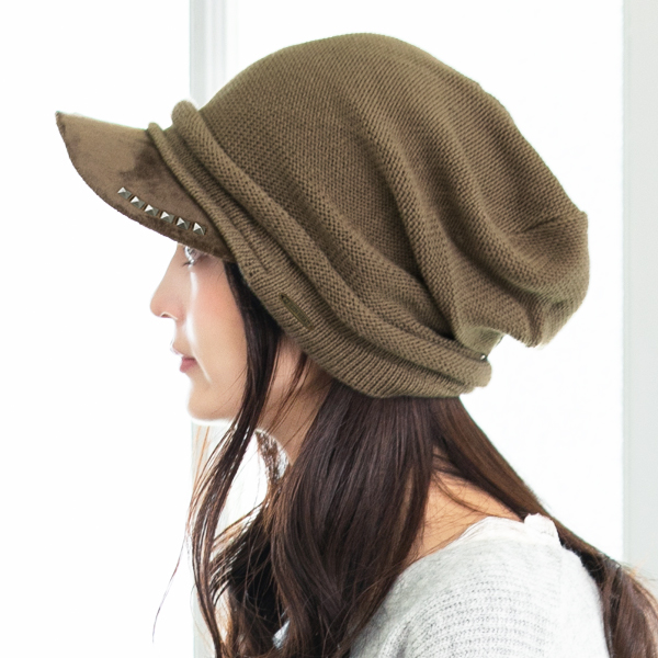 帽子 レディース ニット帽 小顔効果や防寒対策に 大きいサイズ ニット
