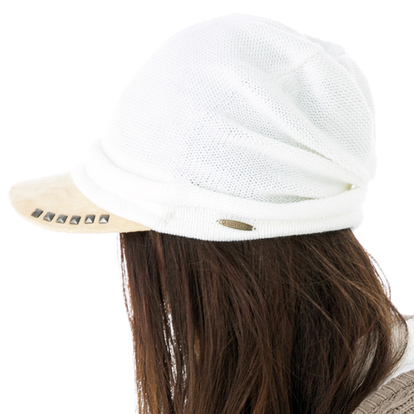 帽子 レディース ニット帽 小顔効果や防寒対策に 大きいサイズ ニット帽 アクセントニットキャスケット｜queenhead｜04