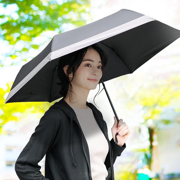 上質で快適 黒色 晴雨兼用 折りたたみ傘 折り畳み式傘 撥水加工 遮光 UVカット 日傘