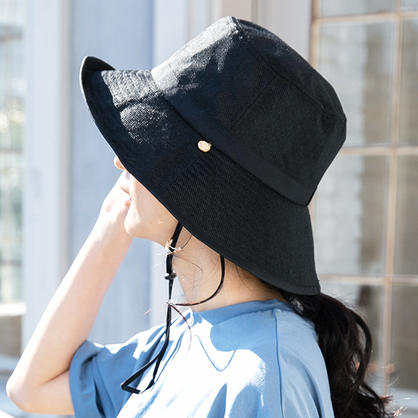 正規認証品!新規格 バケットハット M 韓国 帽子 UVカット レディース つば広 深め 紫外線