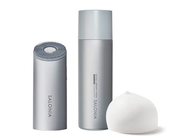 SALONIA サロニア イオン フェイシャルブラシ 電動 洗顔ブラシ エクストラクリーミーフォームセット 30日間全額返金保証付き