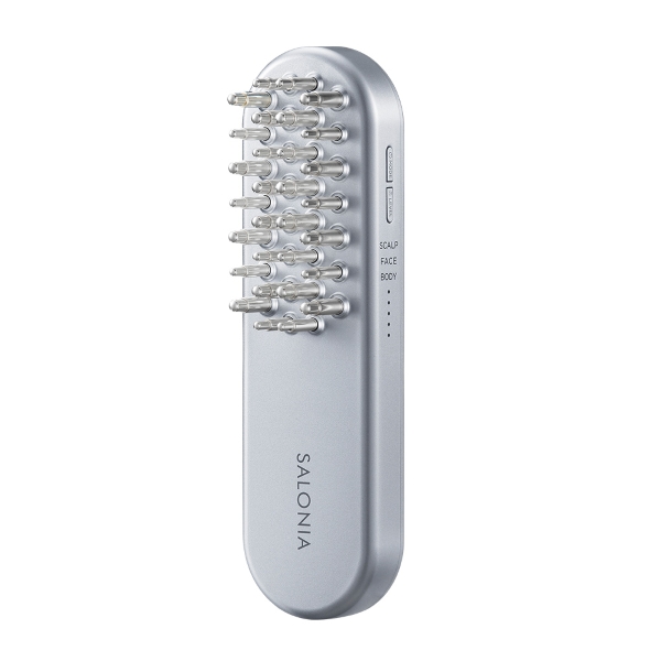 美顔器 ブラシ EMS リフトケア 頭皮 頭筋 ハリ美容デンキブラシ SALONIA サロニア EMS リフトブラシ 30日間全額返金保証付き