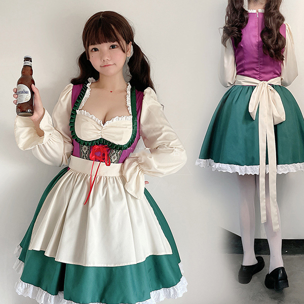 メイド服 コスプレ ウェイトレス コスチューム 衣装 仮装 コスプレ衣装 エプロン ゴスロリ ロリータ | エロ セクシー 大人 エロい 服 かわいい  可愛い 女性 ミ… : fxy1162 : queenstyle - 通販 - Yahoo!ショッピング