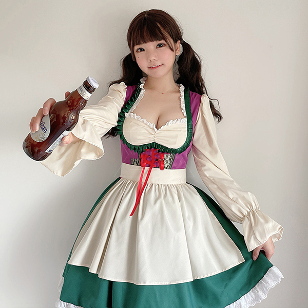 メイド服 コスプレ ウェイトレス コスチューム 衣装 仮装 コスプレ衣装 エプロン ゴスロリ ロリータ | エロ セクシー 大人 エロい 服 かわいい  可愛い 女性 ミ… : fxy1162 : queenstyle - 通販 - Yahoo!ショッピング