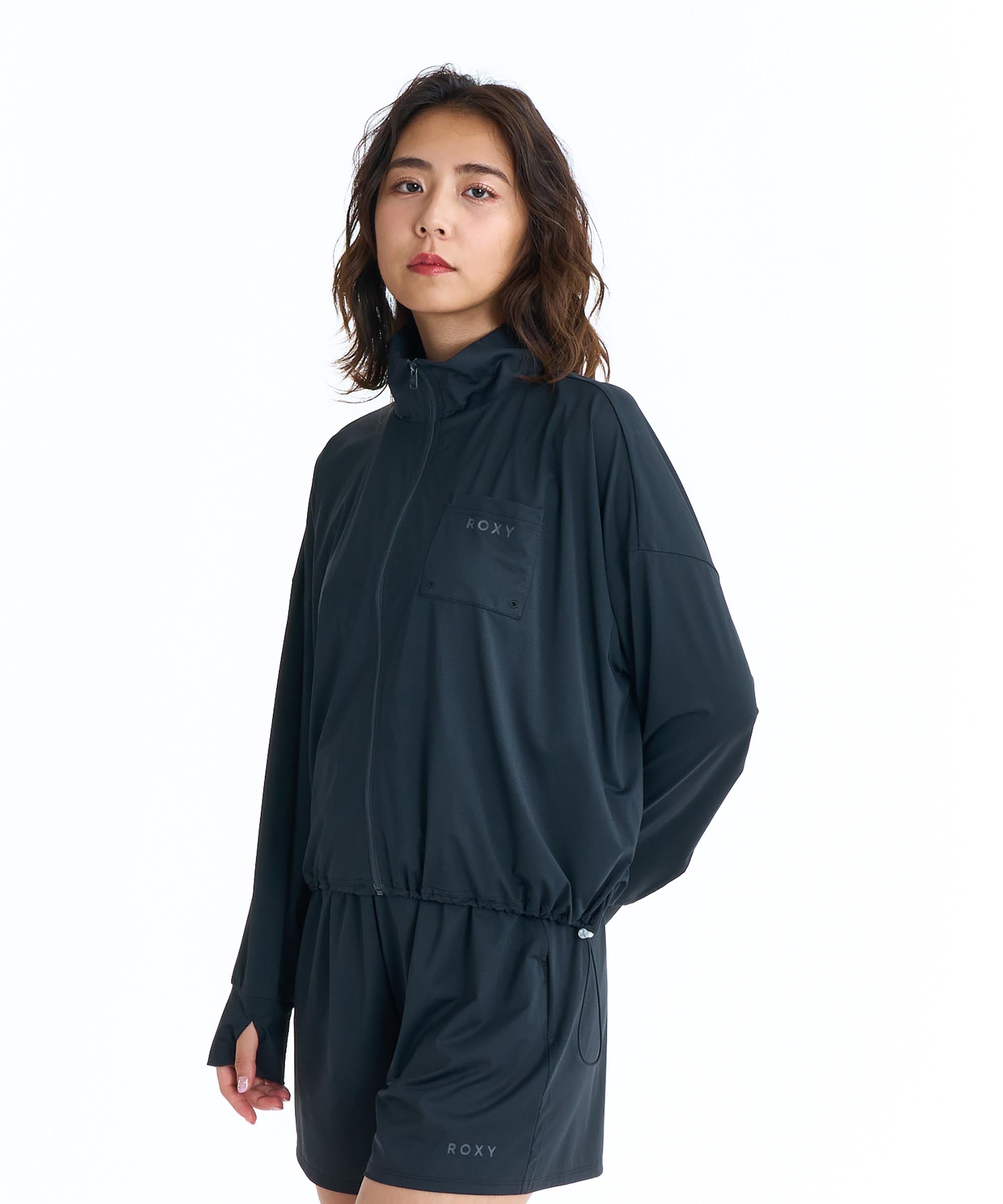 ROXY（ロキシー） AUROLA STAND ジップ ラッシュ ラッシュガード