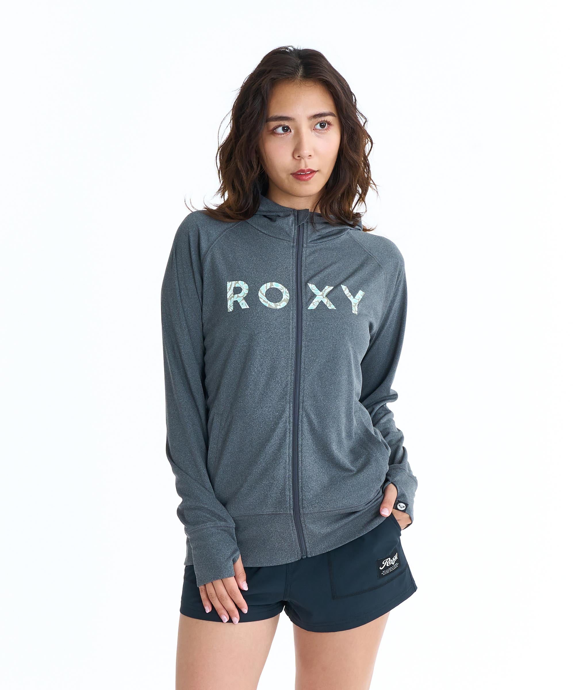 （21日-2日はボーナスストア+5%）ROXY ロキシー HORIZON HOODIE ジップ ラッシュ ラッシュガード サーフィン サーフ 海水浴 夏 水泳 ビーチウェアの画像
