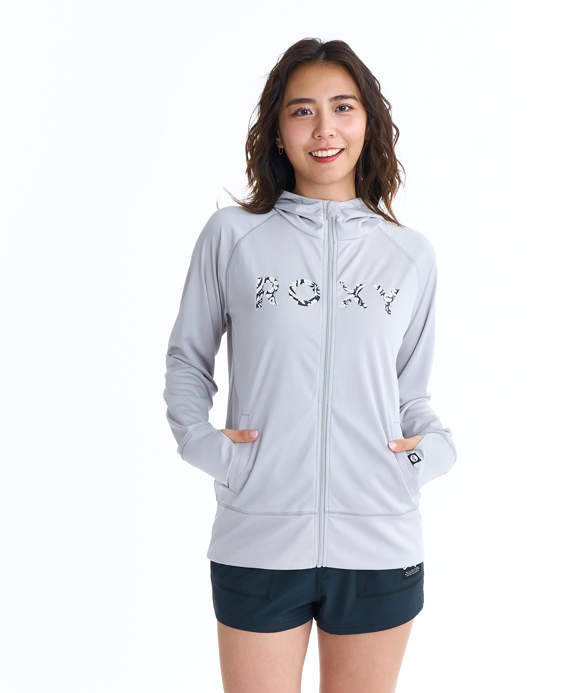 （21日-2日はボーナスストア+5%）ROXY ロキシー HORIZON HOODIE ジップ ラッシュ ラッシュガード サーフィン サーフ 海水浴 夏 水泳 ビーチウェアの画像