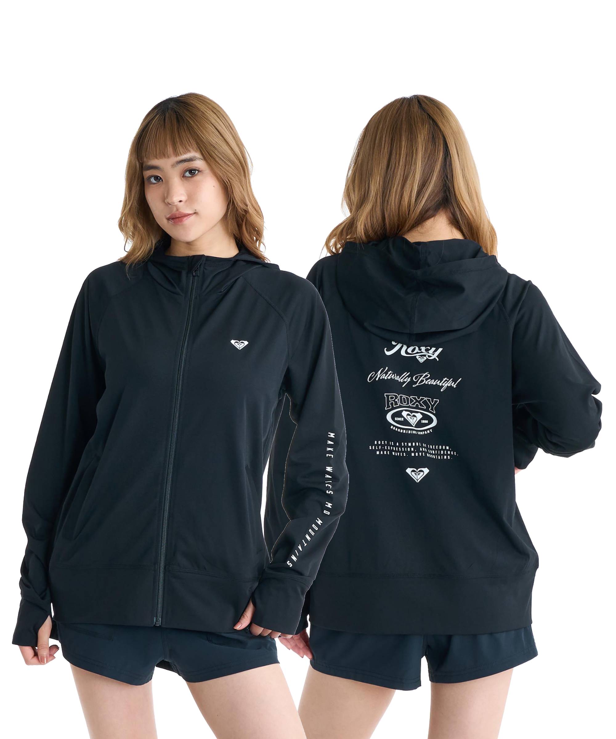 （21日-2日はボーナスストア+5%）ROXY ロキシー HISTORICAL LOGO HOODIE ジップ ラッシュ ラッシュガード サーフィン サーフ 海水浴 夏 水泳の画像