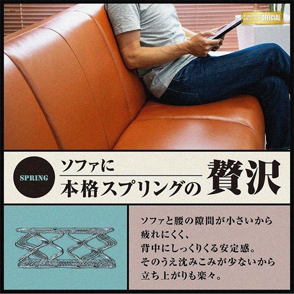 【フランスベッド】ルーカスBKソファベッド(本革張り、高密度連続スプリング内蔵) リビングに馴染む本革張りのソファベッド「ルーカス
